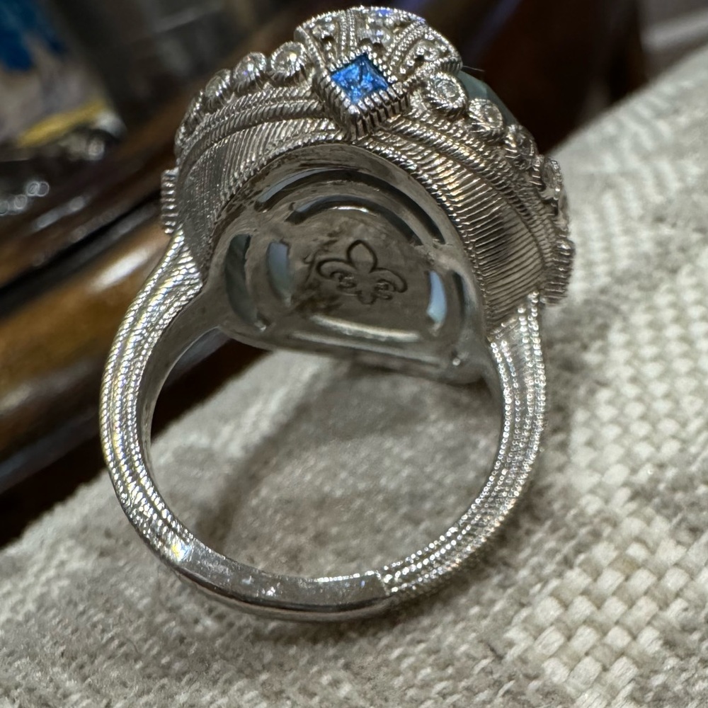 Judith Ripka blue chalcedony. Size 7 - Picture 3 of 6
